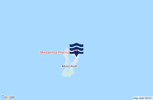 Mapa da tábua de marés em Mokil Municipality, Micronesia