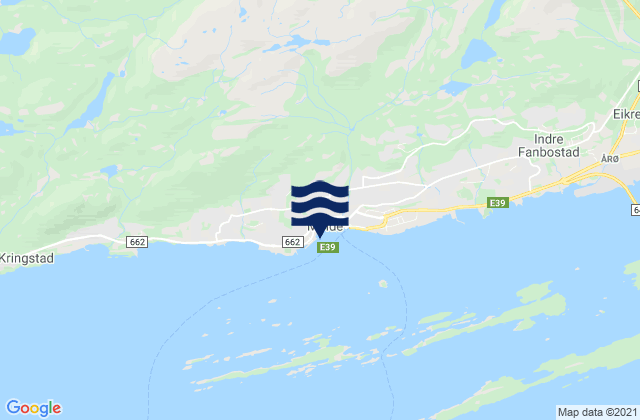 Mapa da tábua de marés em Molde, Norway