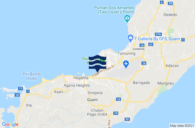 Mapa da tábua de marés em Mongmong-Toto-Maite Municipality, Guam