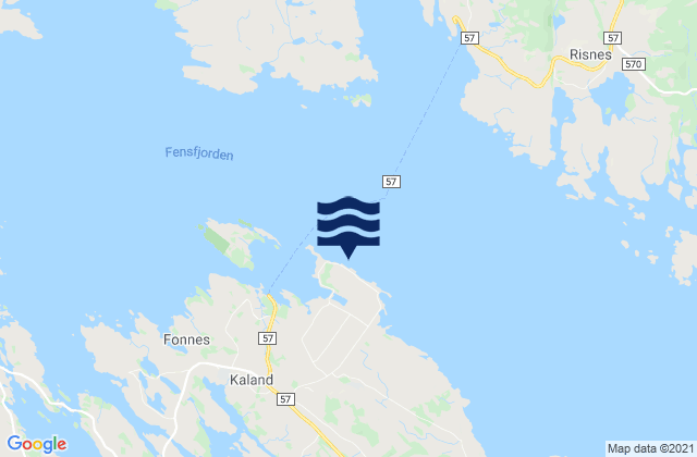 Mapa da tábua de marés em Mongstad, Norway