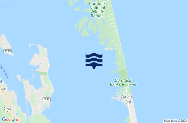 Mapa da tábua de marés em Monkey Island, United States