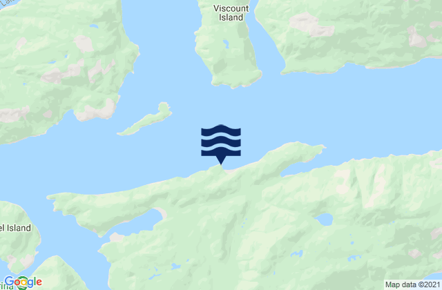 Mapa da tábua de marés em Montagu Point, Canada
