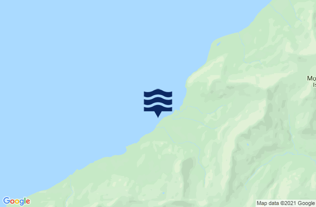 Mapa da tábua de marés em Montague Island, United States