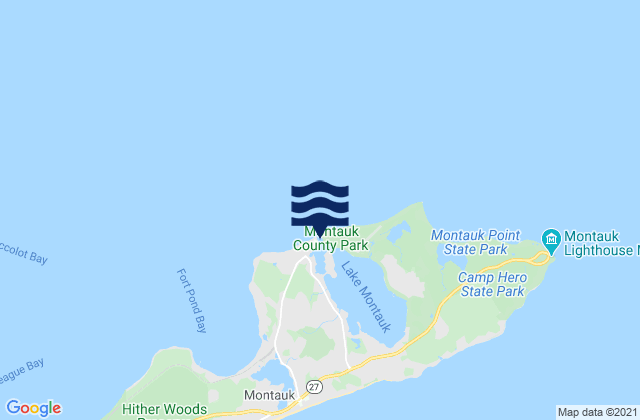 Mapa da tábua de marés em Montauk Harbor Entrance, United States