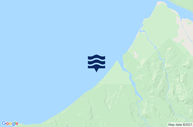 Mapa da tábua de marés em Moonlight Beach, New Zealand