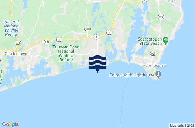Mapa da tábua de marés em Moonstone Beach, United States