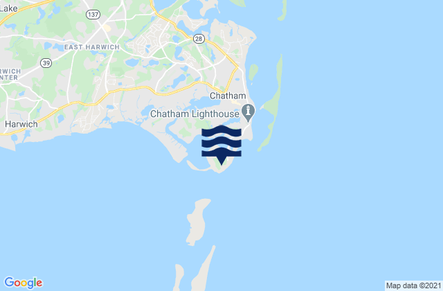 Mapa da tábua de marés em Morris Island, United States