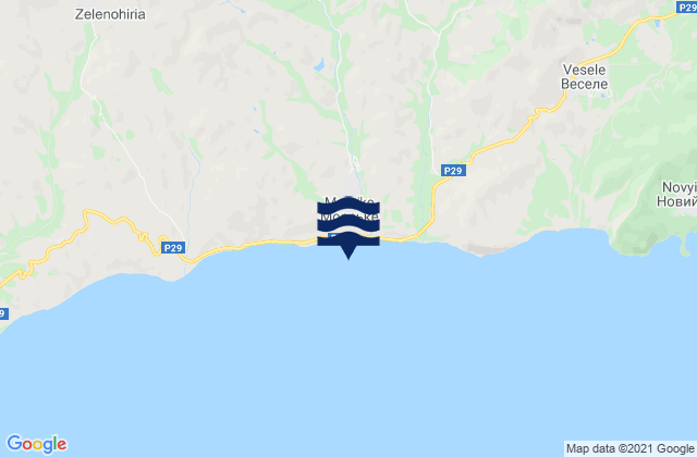 Mapa da tábua de marés em Morskoye, Ukraine