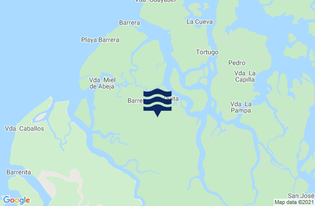 Mapa da tábua de marés em Mosquera, Colombia