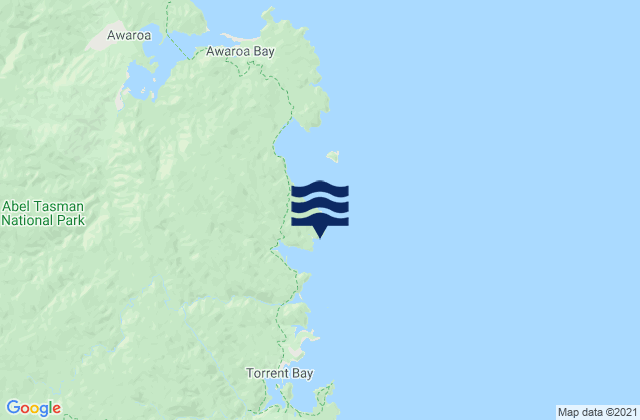 Mapa da tábua de marés em Mosquito Bay, New Zealand