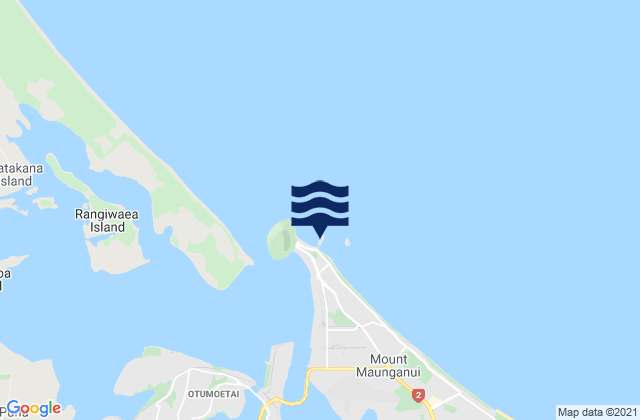 Mapa da tábua de marés em Moturiki Island, New Zealand