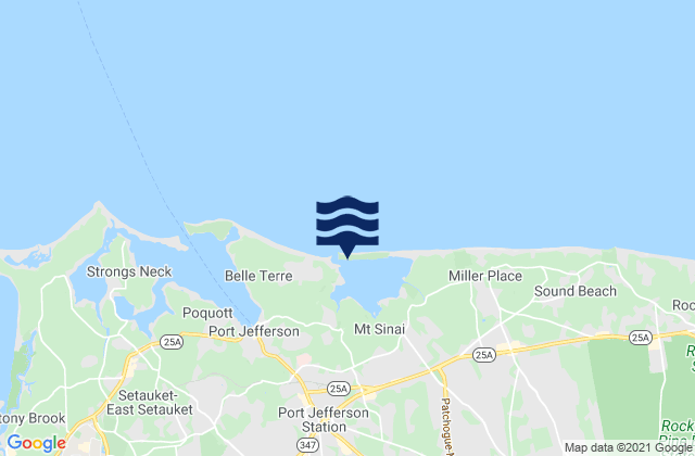 Mapa da tábua de marés em Mount Sinai Harbor, United States