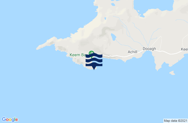 Mapa da tábua de marés em Moyteoge Head, Ireland
