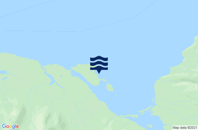 Mapa da tábua de marés em Mud Bay (Goose Island), United States