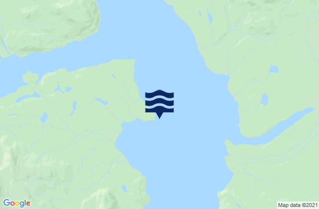Mapa da tábua de marés em Muir Inlet (Glacier Bay), United States