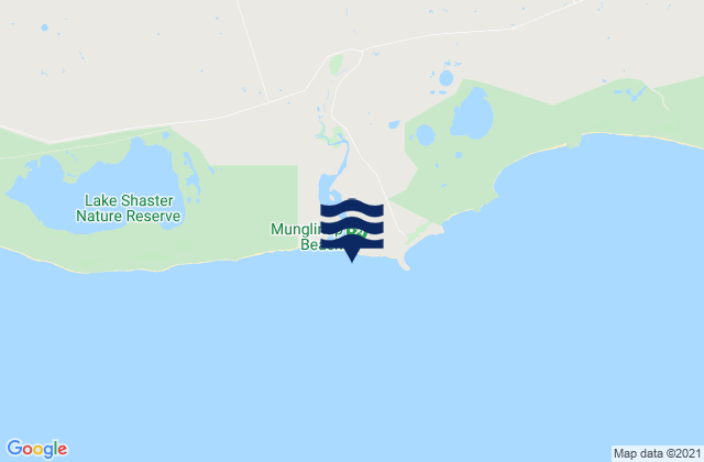Mapa da tábua de marés em Munglinup Beach, Australia