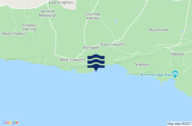 Mapa da tábua de marés em Mupe Bay, United Kingdom