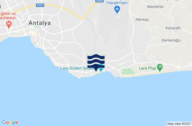 Mapa da tábua de marés em Muratpaşa, Turkey