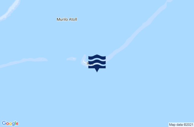 Mapa da tábua de marés em Murilo Atoll, Micronesia