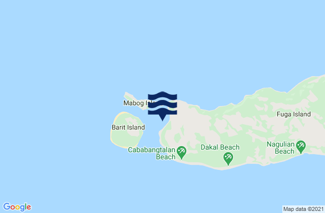 Mapa da tábua de marés em Musa Bay (Fuga Island), Philippines