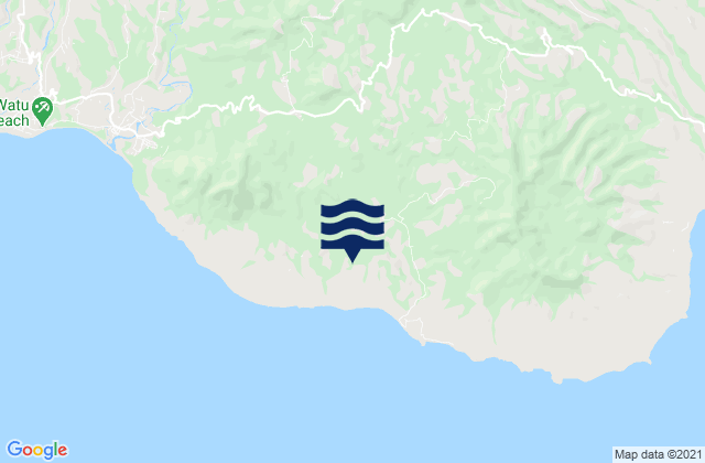 Mapa da tábua de marés em Muting, Indonesia