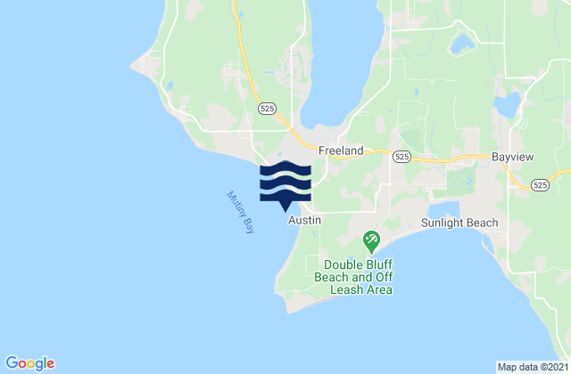 Mapa da tábua de marés em Mutiny Bay, United States