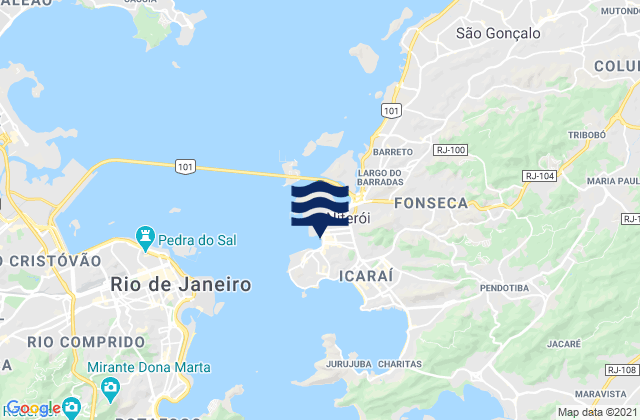Mapa da tábua de marés em Mystos, Brazil