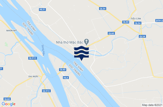 Mapa da tábua de marés em Mặc Bắc, Vietnam