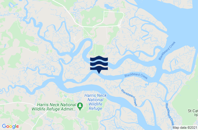 Mapa da tábua de marés em N. Newport River ESE of S. Newport Cut, United States