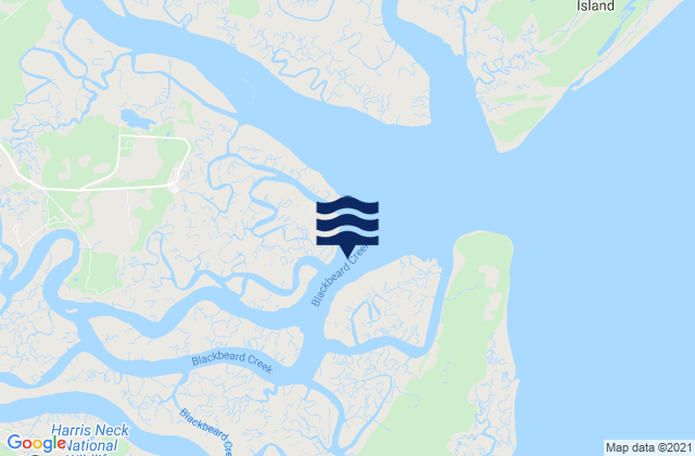 Mapa da tábua de marés em N. Newport River NE of Vandyke Creek, United States