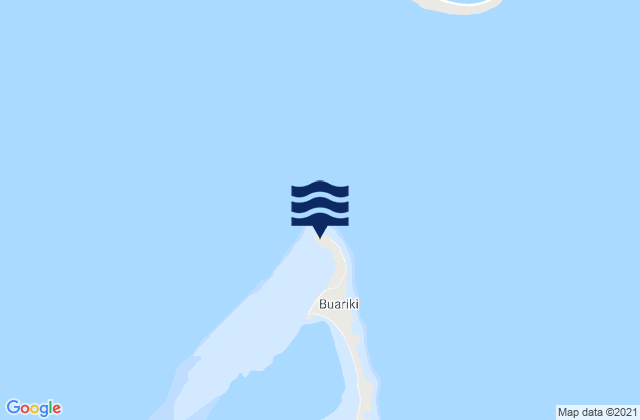 Mapa da tábua de marés em Naa, Kiribati