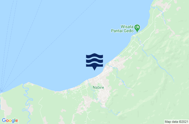 Mapa da tábua de marés em Nabire, Indonesia