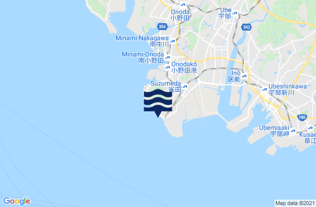 Mapa da tábua de marés em Nagatomotoyama, Japan