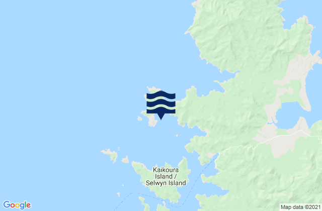Mapa da tábua de marés em Nagle Cove, New Zealand