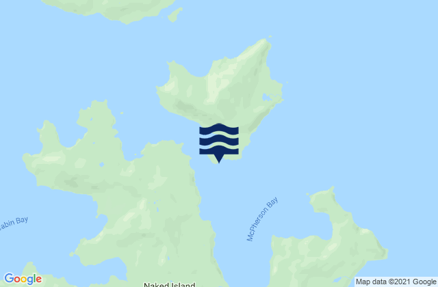 Mapa da tábua de marés em Naked Island (Mcpherson Passage), United States