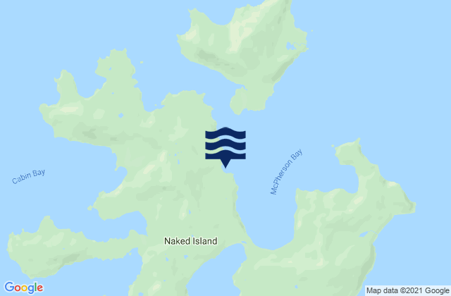 Mapa da tábua de marés em Naked Island McPherson Passage, United States