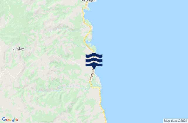 Mapa da tábua de marés em Nalundan, Philippines