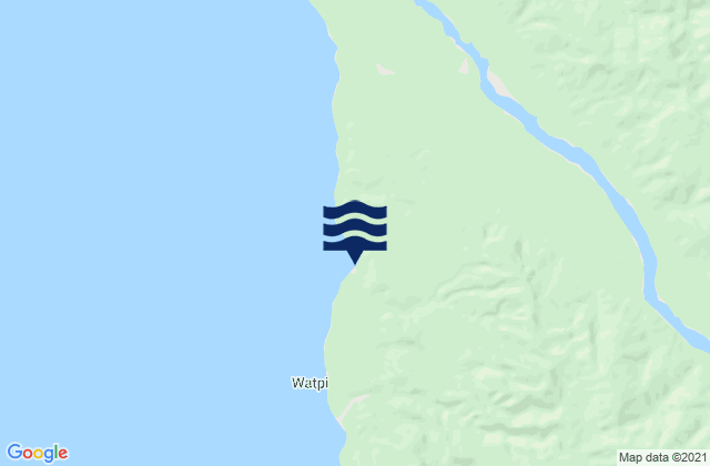 Mapa da tábua de marés em Namatanai, Papua New Guinea