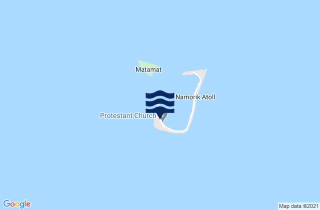 Mapa da tábua de marés em Namdrik, Marshall Islands