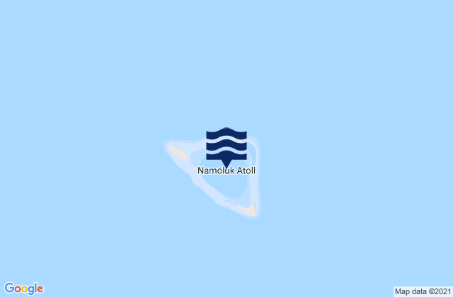 Mapa da tábua de marés em Namoluk, Micronesia