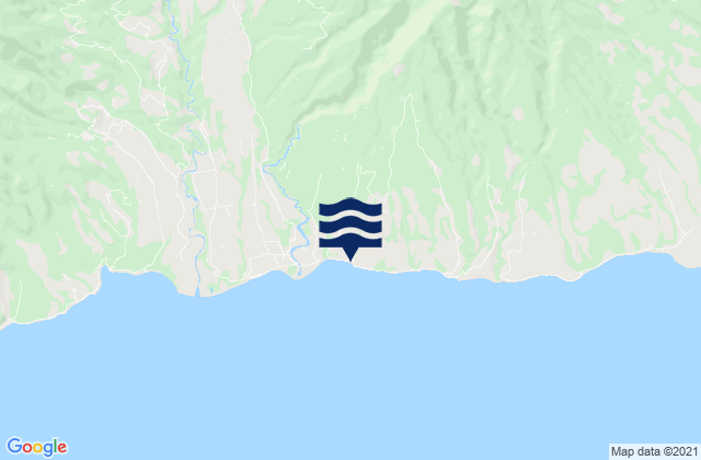 Mapa da tábua de marés em Nanga Tilir, Indonesia