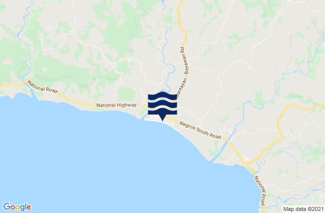 Mapa da tábua de marés em Nangka, Philippines