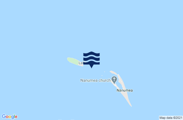 Mapa da tábua de marés em Nanumea, Tuvalu