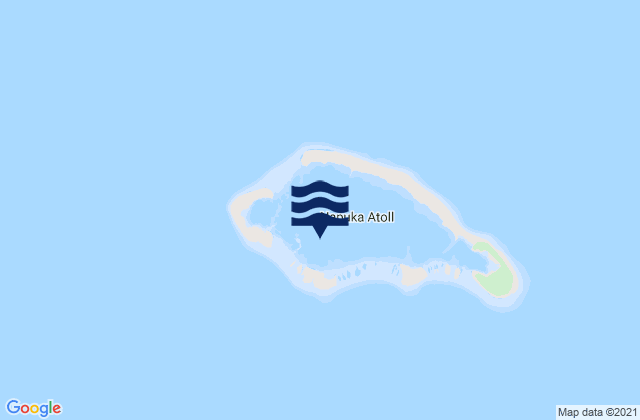 Mapa da tábua de marés em Napuka, French Polynesia