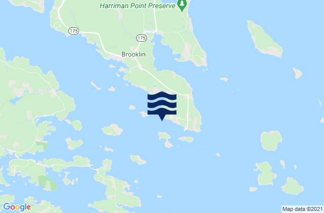 Mapa da tábua de marés em Naskeag Harbor, United States