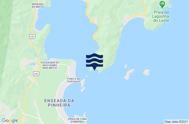 Mapa da tábua de marés em Naufragados, Brazil