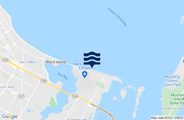 Mapa da tábua de marés em Naval Air Station, United States