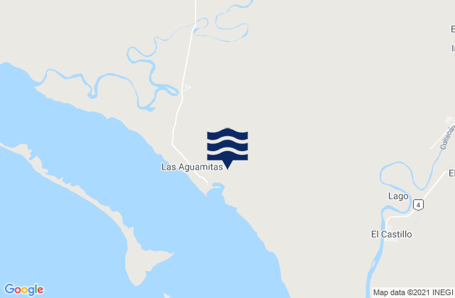 Mapa da tábua de marés em Navolato, Mexico