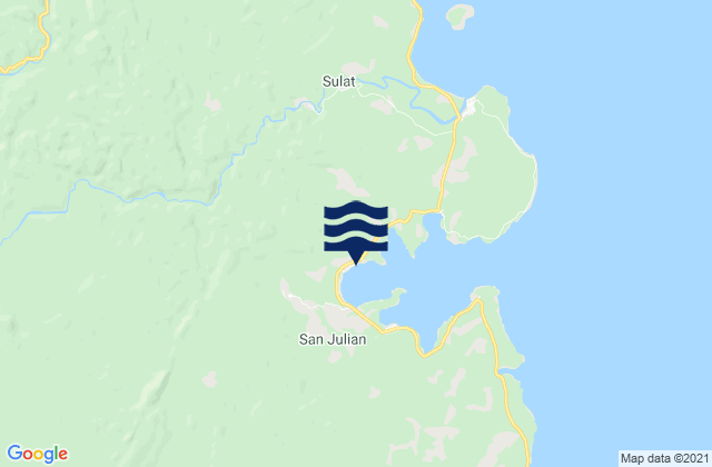 Mapa da tábua de marés em Nena, Philippines