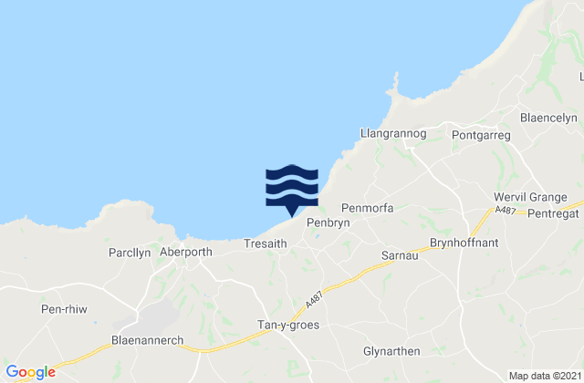 Mapa da tábua de marés em Newcastle Emlyn, United Kingdom